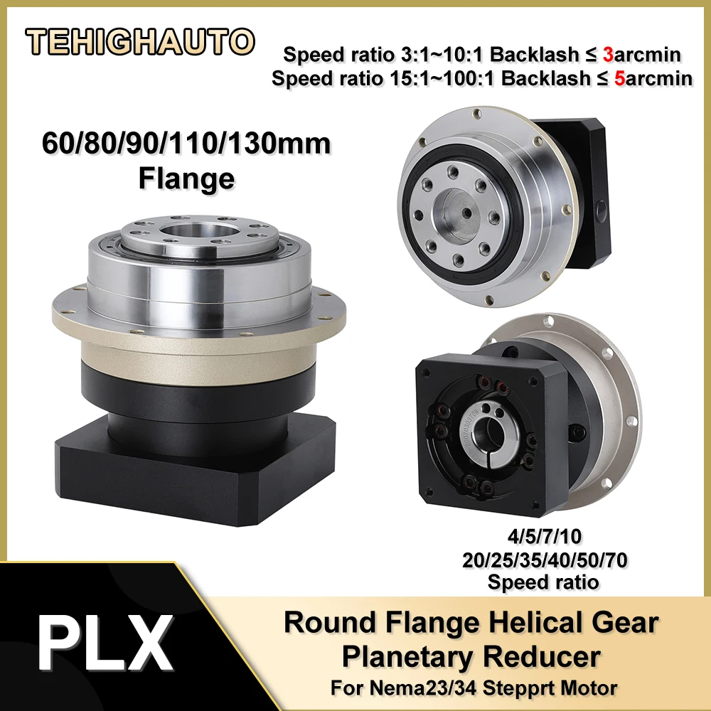 Planetary Gearbox Reducer Nema 23 34 - Circular Flange Helical Gear Planetary Reducer