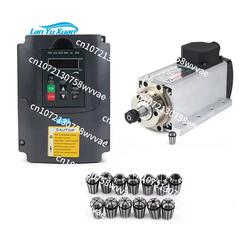 Air Cooled 1.5Kw Spindle Motor Inverter 110V - 1.5KW 110V CNC Air-Cooled Spindle Kit