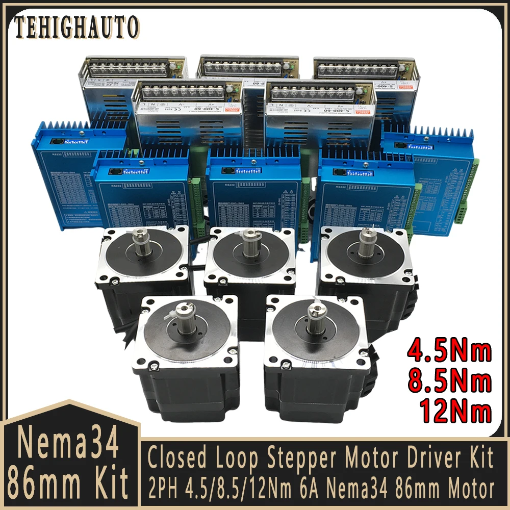 Hybrid Servo Driver Nema 34 8.5Nm - Nema34 86mm Closed Loop Stepper Motor