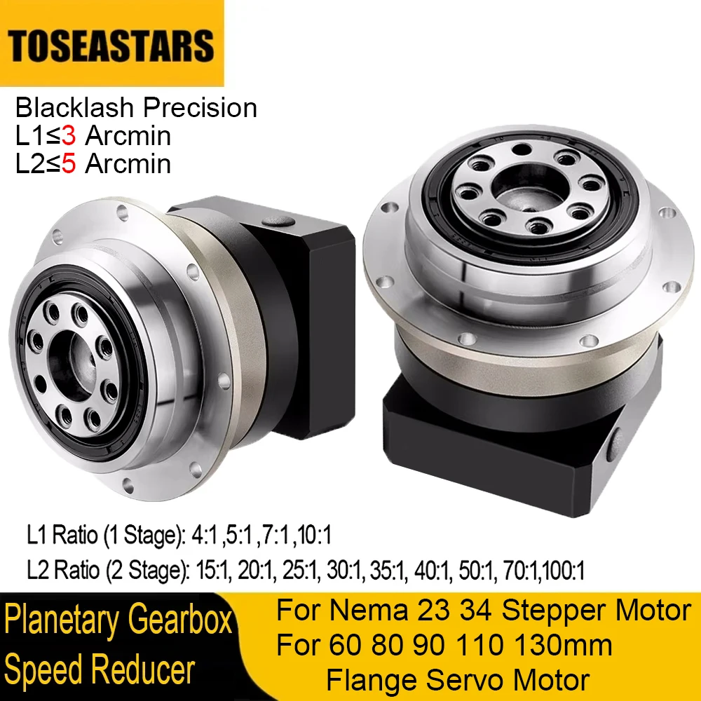 Planetary Gearbox Reducer Nema 23 34 - High Precision Helical Gear Reducer Circular