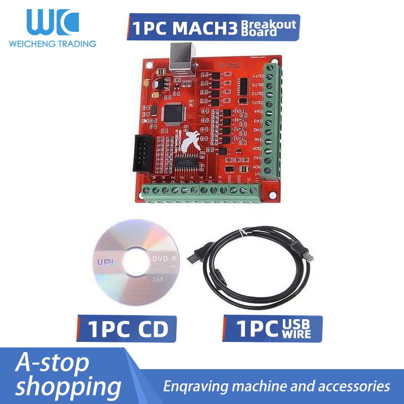 Mach3 Usb Cnc Controller 4 Axis 100Khz - 1Set 1PCS MACH3 Breakout Board +1PCS
