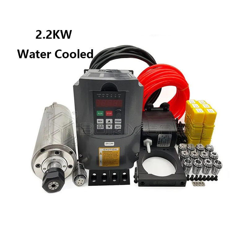 Er20 Collet Chuck Spindle Motor 220V - High Quality 2.2KW 220V/110V Water Cooled