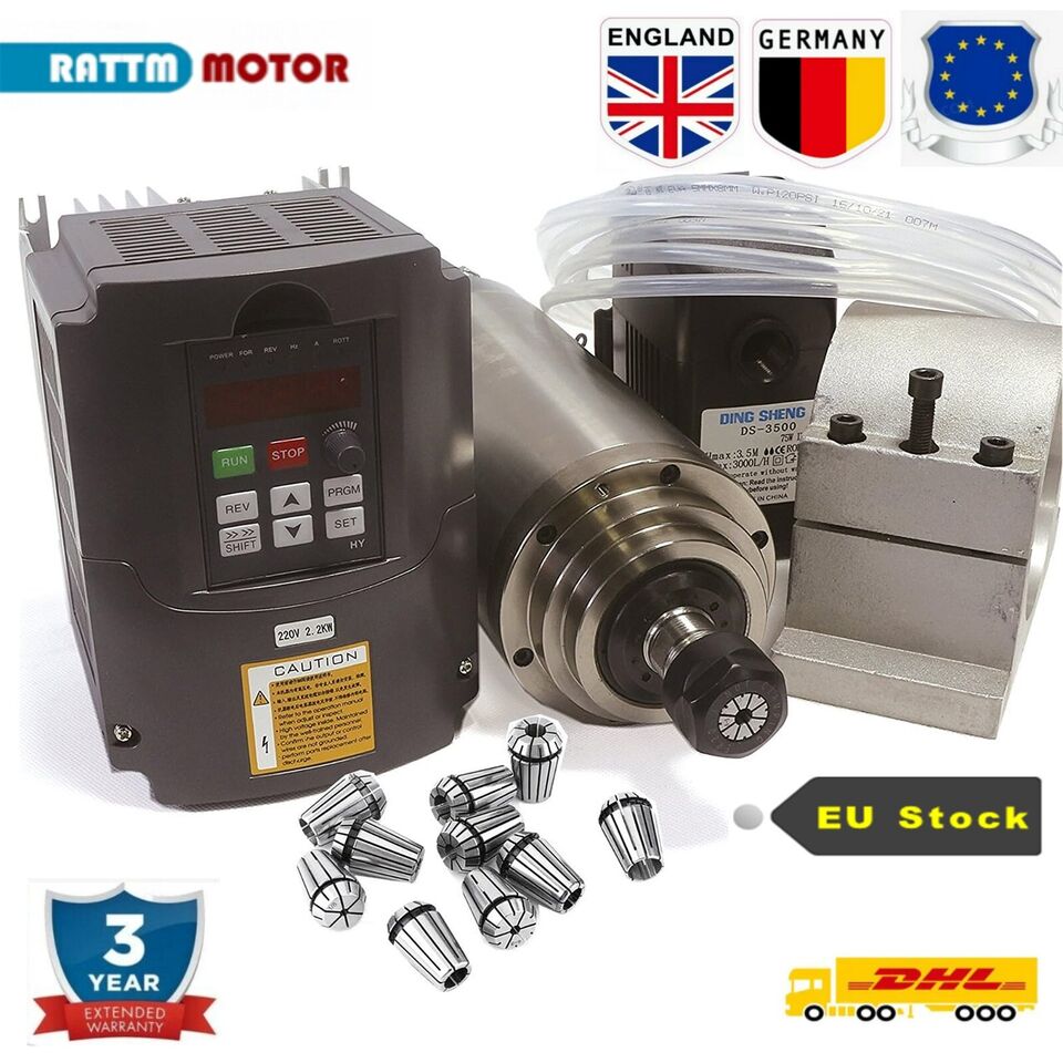 2.2Kw Water Cooled Spindle Kit Vfd - 【EU/USA】Water Cooling Spindle Motor Kit 2.2kw