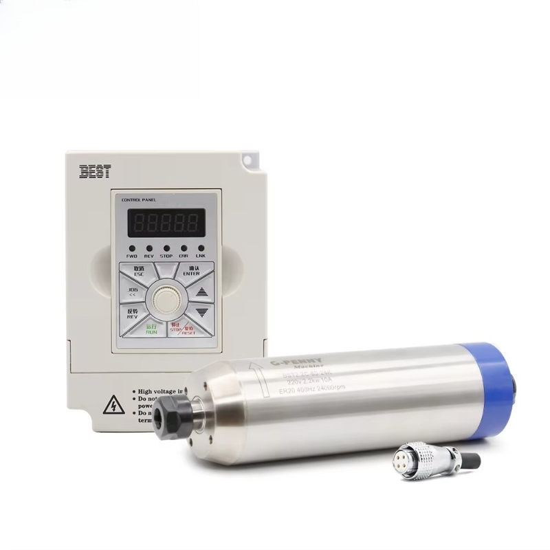 2.2Kw Water Cooled Spindle Kit Vfd - 2.2kW Water-Cooled Spindle Motor Kit with
