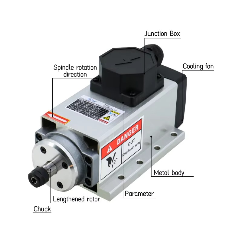 High Speed 1.5KW 2HP Air Cooli - Er20 Collet Chuck Spindle Motor 220V 评论和价格