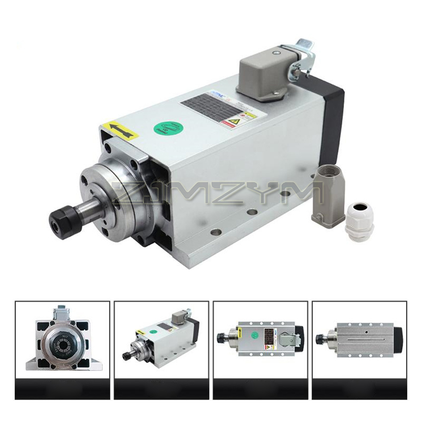 1.5KW  HIZ80x73-1.5 Square Air - Air Cooled 1.5Kw Spindle Motor Inverter 110V 评论和价格