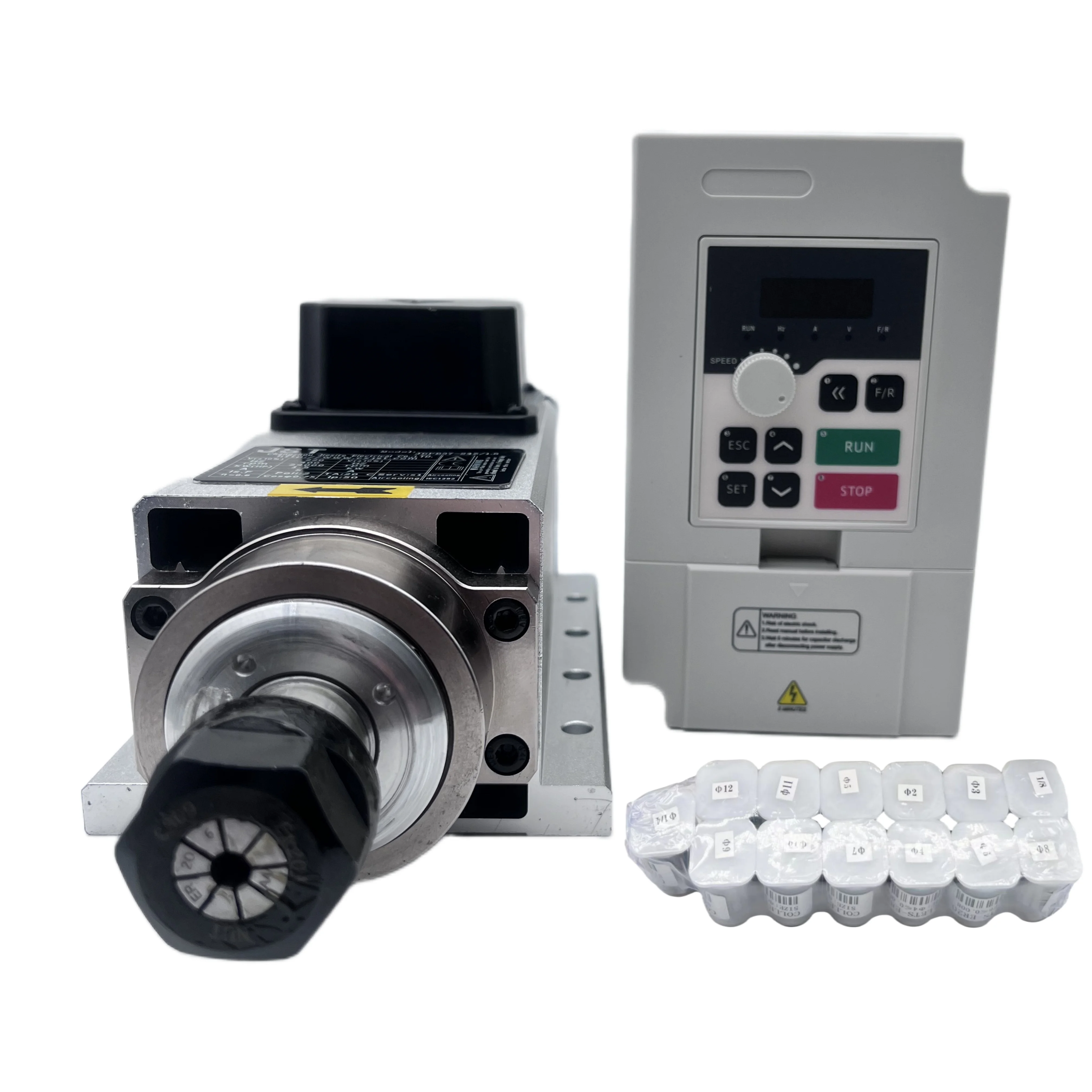 1.5KW ER11/ER20 110V/220V CNC  - Air Cooled 1.5Kw Spindle Motor Inverter 110V 评论和价格