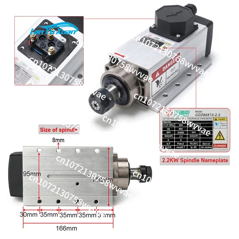 1.5KW 110V CNC Air-Cooled Spin - Air Cooled 1.5Kw Spindle Motor Inverter 110V 评论和价格