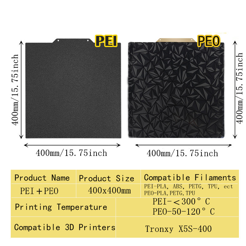 400x400mm Textured/Smooth PEI  - Cnc 3018 Pro Max Metal 评论和价格