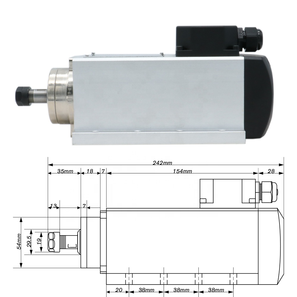 1.5kw Flash air Cooled Spindle - Air Cooled 1.5Kw Spindle Motor Inverter 110V 评论和价格