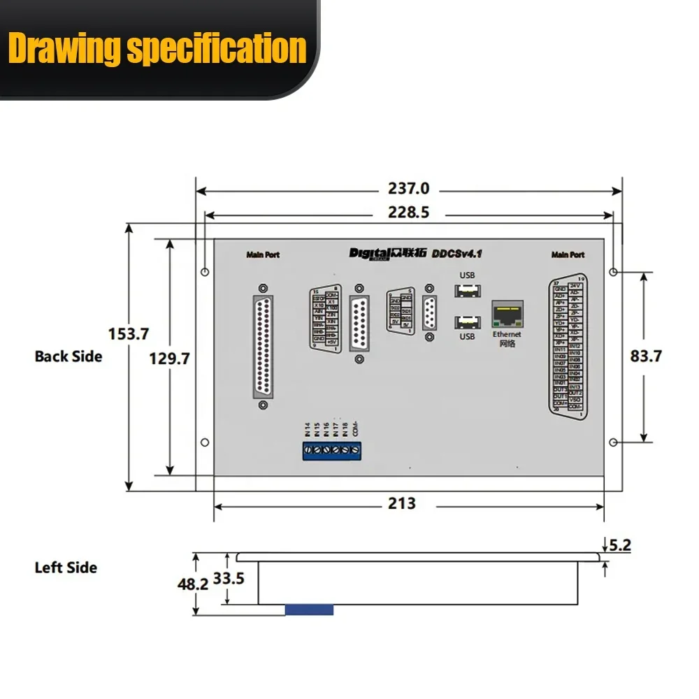 2026 HLTNC Newest DDCS V4.1 CN - Ddcs V4.1 4 Axis Cnc Offline Controller 评论和价格