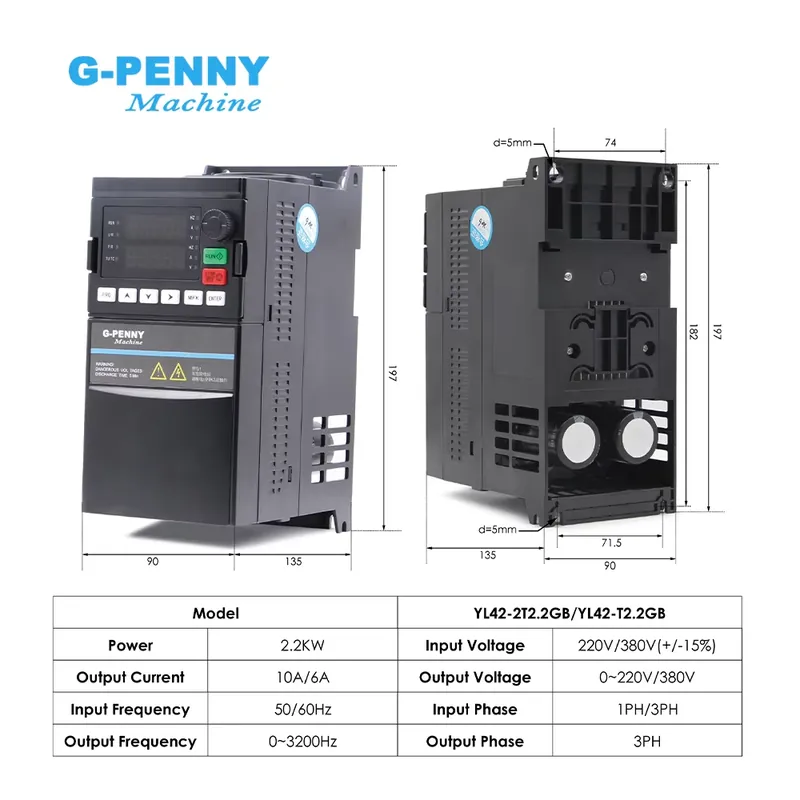G-Penny 2.2kw ER20 D80 12000rp - 2.2Kw Water Cooled Spindle Kit Vfd 评论和价格