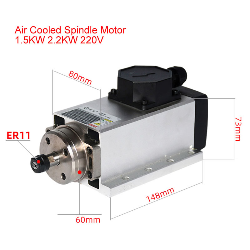 800W 1.5W 2.2KW 3.5KW 4.5KW 6K - Er20 Collet Chuck Spindle Motor 220V 评论和价格
