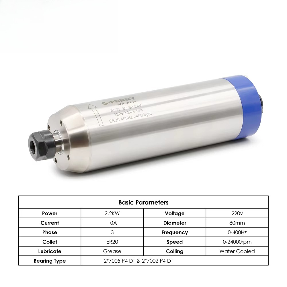 2.2kW Water-Cooled Spindle Mot - 2.2Kw Water Cooled Spindle Kit Vfd 评论和价格