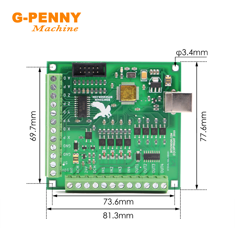 G-PENNY NEW ! 4 Axis USB Motio - Mach3 Usb Cnc Controller 4 Axis 100Khz 评论和价格