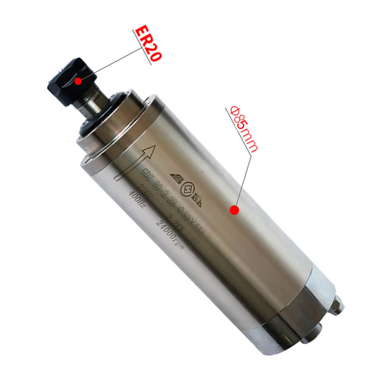 2.2KW 3.0KW 4.5KW CNC Spindle  - Er20 Collet Chuck Spindle Motor 220V 评论和价格